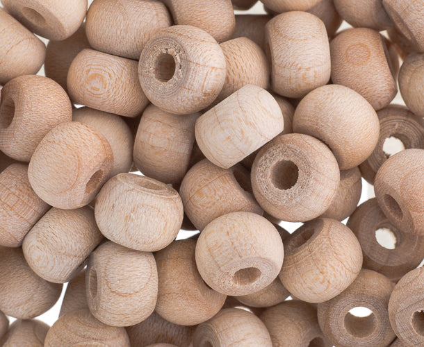 Euro Wood Crowbeads 9x6mm 