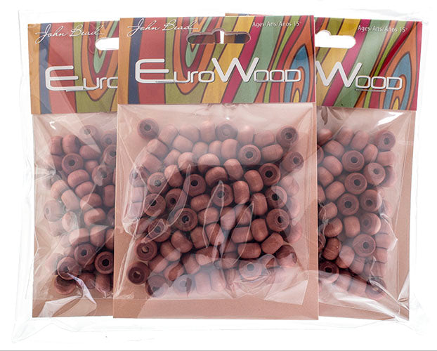 Euro Wood Crowbeads 9x6mm 