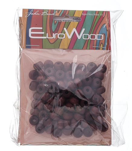 Euro Wood Crowbeads 9x6mm 