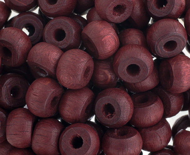 Euro Wood Crowbeads 9x6mm 