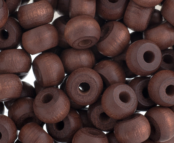 Euro Wood Crowbeads 9x6mm 