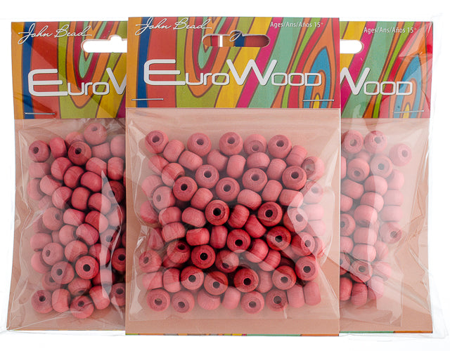 Euro Wood Crowbeads 9x6mm 