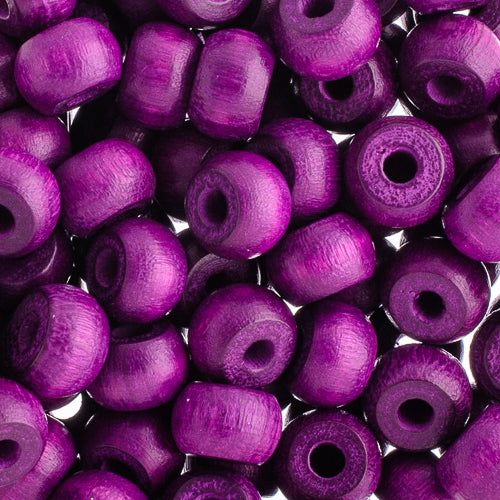 Euro Wood Crowbeads 9x6mm 100pcs