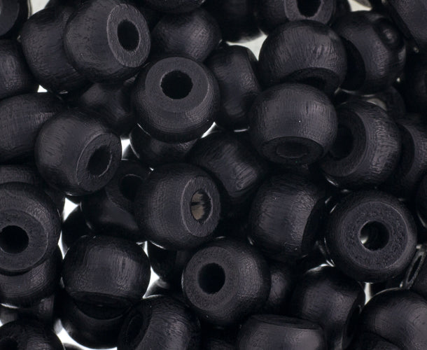 Euro Wood Crowbeads 9x6mm 