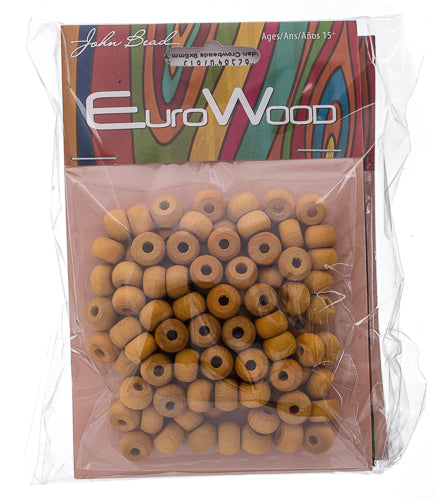 Euro Wood Crowbeads 9x6mm 