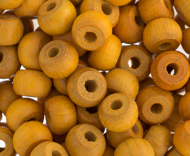 Euro Wood Crowbeads 9x6mm 