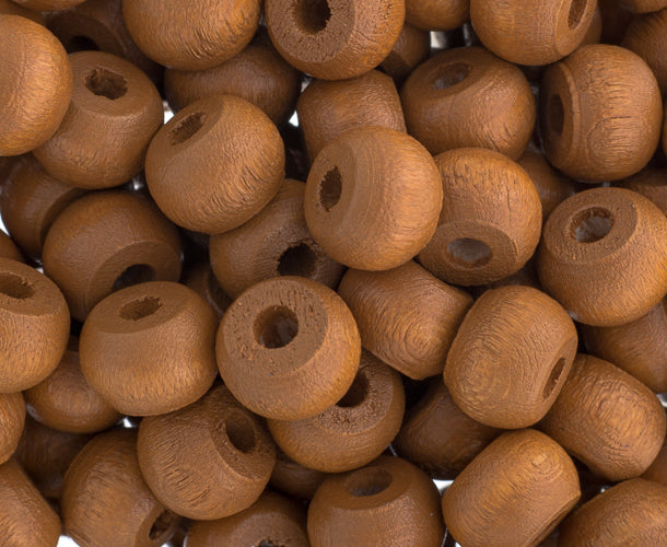 Euro Wood Crowbeads 9x6mm 100pcs