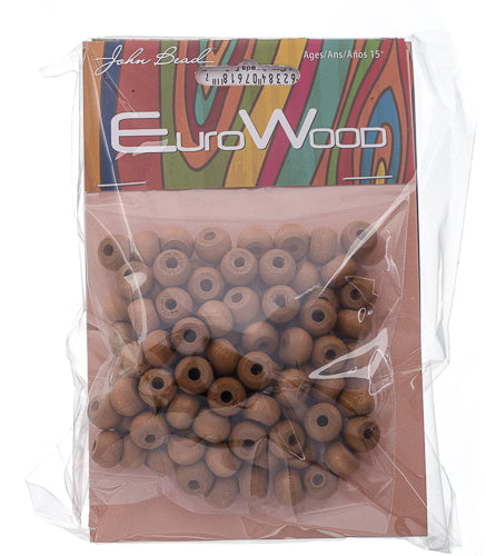 Euro Wood Crowbeads 9x6mm 