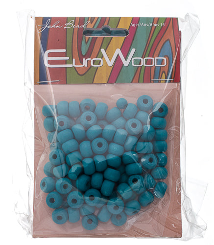 Euro Wood Crowbeads 9x6mm 