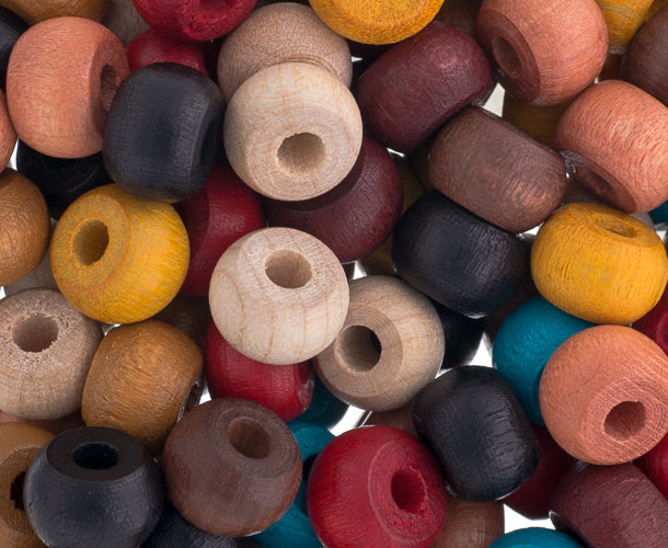 Euro Wood Crowbeads 9x6mm 