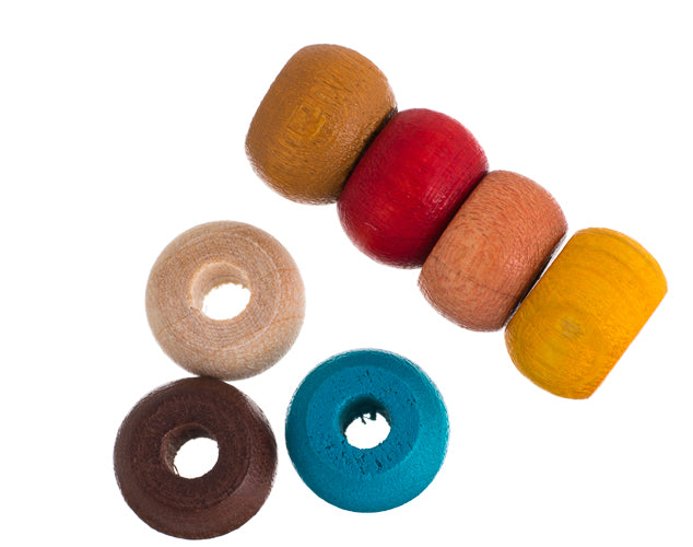 Euro Wood Crowbeads 9x6mm 