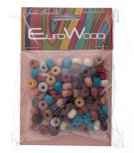 Euro Wood Crowbeads 9x6mm 