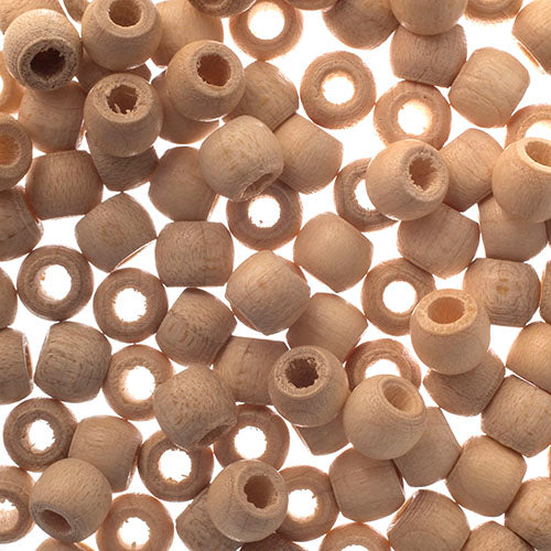 Euro Wood Crowbeads 6x4.8mm 