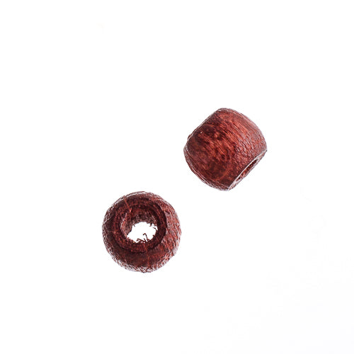 Euro Wood Crowbeads 6x4.8mm 