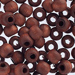 Euro Wood Crowbeads 6x4.8mm 