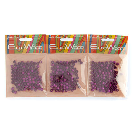 Euro Wood Crowbeads 6x4.8mm 