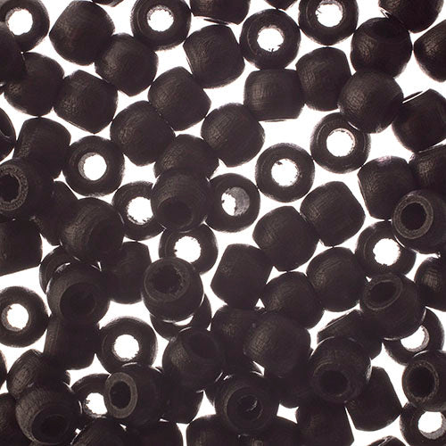 Euro Wood Crowbeads 6x4.8mm 