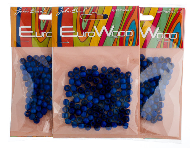 Euro Wood Crowbeads 6x4.8mm 