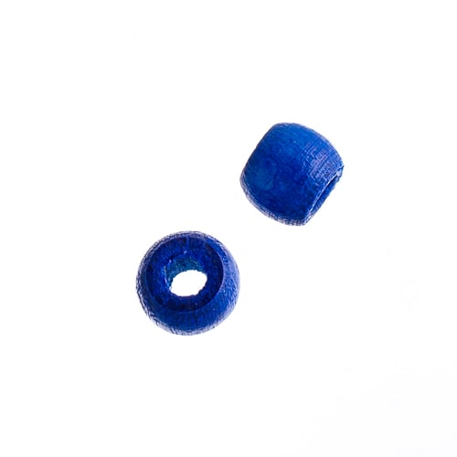 Euro Wood Crowbeads 6x4.8mm 