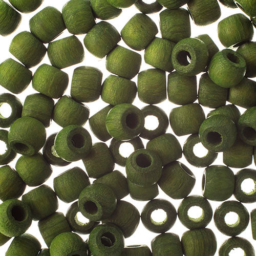 Euro Wood Crowbeads 6x4.8mm 