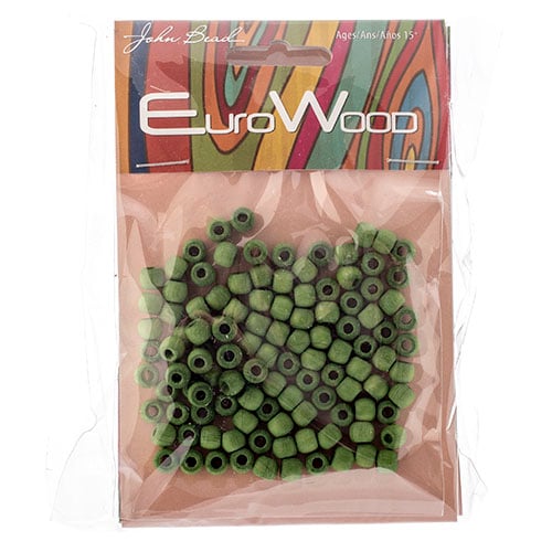 Euro Wood Crowbeads 6x4.8mm 