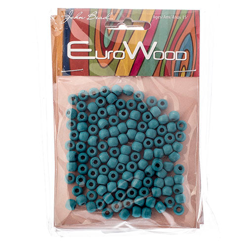 Euro Wood Crowbeads 6x4.8mm 