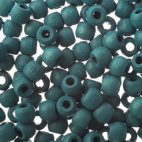 Euro Wood Crowbeads 6x4.8mm