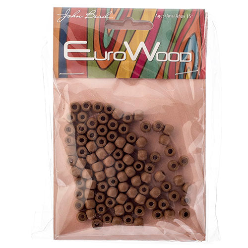 Euro Wood Crowbeads 6x4.8mm 