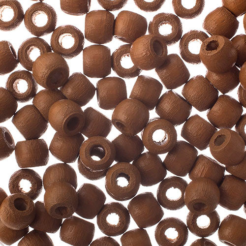 Euro Wood Crowbeads 6x4.8mm 