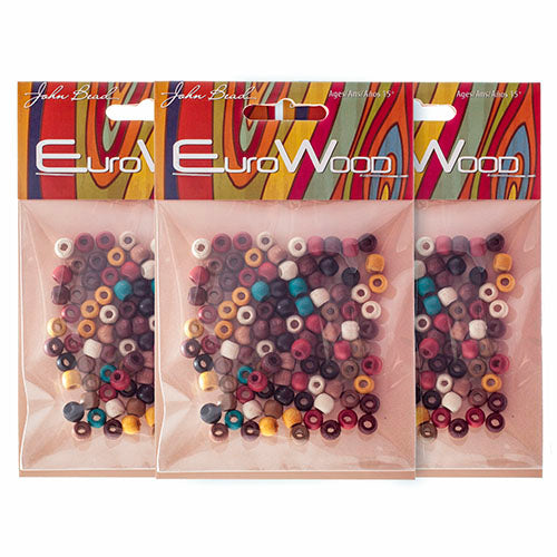 Euro Wood Crowbeads 6x4.8mm 