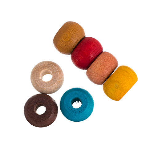 Euro Wood Crowbeads 6x4.8mm 