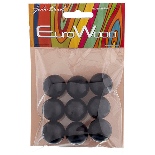 Euro Wood Beads Round 20mm