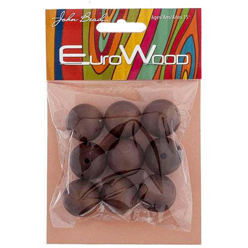 Euro Wood Beads Round 20mm