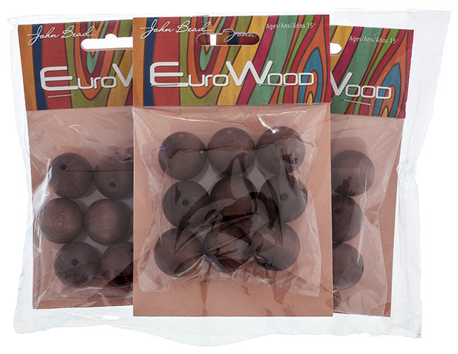 Euro Wood Beads Round 20mm