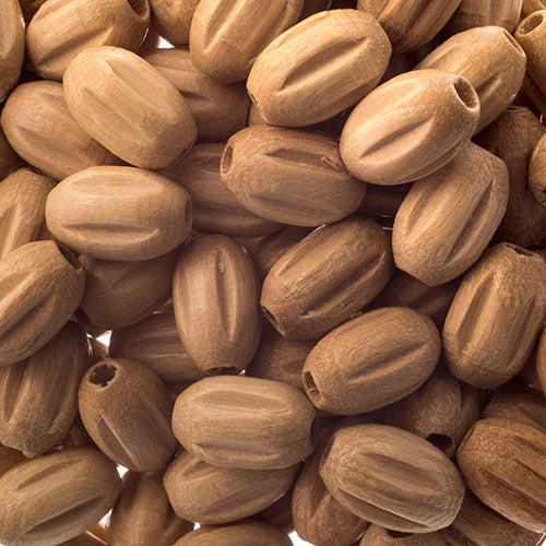 Euro Wood Beads Oval Rigged 7x10.5mm 
