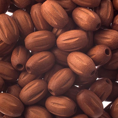 Euro Wood Beads Oval Rigged 7x10.5mm