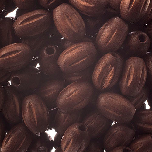 Euro Wood Beads Oval Rigged 7x10.5mm