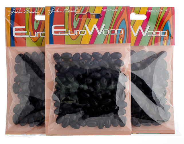 Euro Wood Beads Oval Rigged 7x10.5mm 