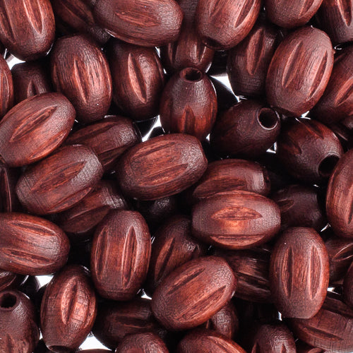 Euro Wood Beads Oval Rigged 7x10.5mm