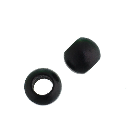 Euro Wood Beads - Round Large Hole 8x6.5mm 