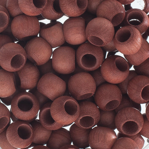 Euro Wood Beads - Round Large Hole 8x6.5mm 