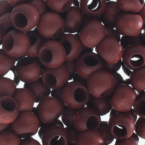 Euro Wood Beads - Round Large Hole 8x6.5mm 