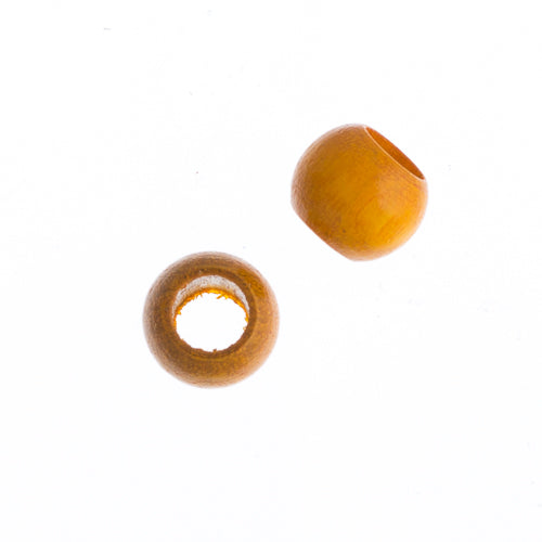 Euro Wood Beads - Round Large Hole 8x6.5mm 