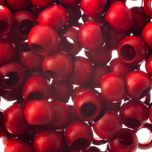 Euro Wood Beads - Round Large Hole 8x6.5mm 