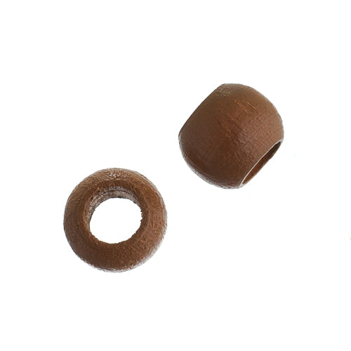 Euro Wood Beads - Round Large Hole 8x6.5mm 