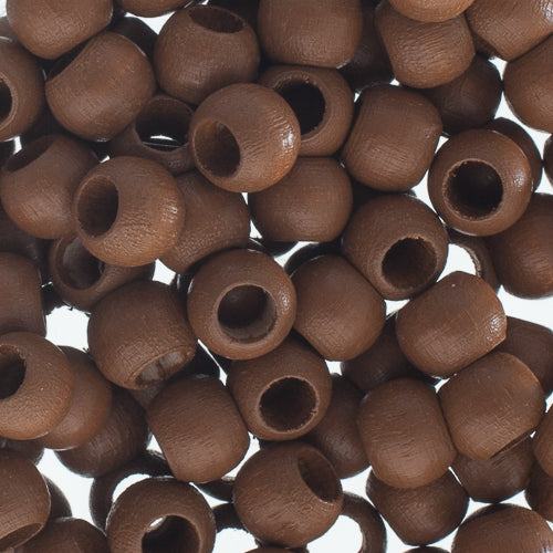 Euro Wood Beads - Round Large Hole 8x6.5mm 