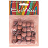 Euro Wood Beads - Round Large Hole 14x11mm 