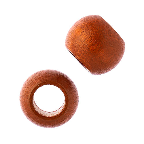 Euro Wood Beads - Round Large Hole 14x11mm 