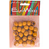 Euro Wood Beads - Round Large Hole 14x11mm 
