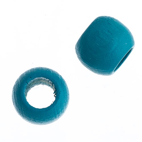 Euro Wood Beads - Round Large Hole 14x11mm 